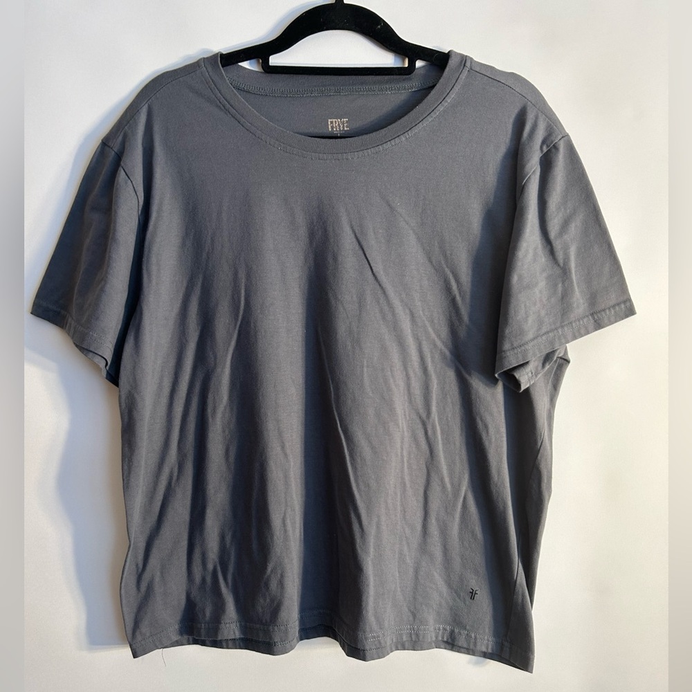FRYE CLASSIC WOMAN T-SHIRT SHORT SLEEVE DARK GREY COLOR COTTON BLEND SIZE LARGE